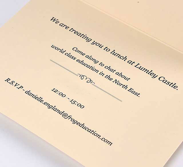 Event invitation printing